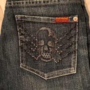 7 Jeans Boot Cut with Skull pockets